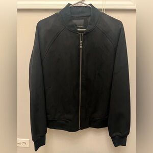 Banana Republic Vegan Suede Bomber Jacket in Black. Men’s medium.